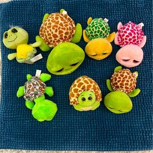 Bundle 7 Beanie Boos Sea Turtle Lot of Turtles Stuffed Animal Plushie Stuffie